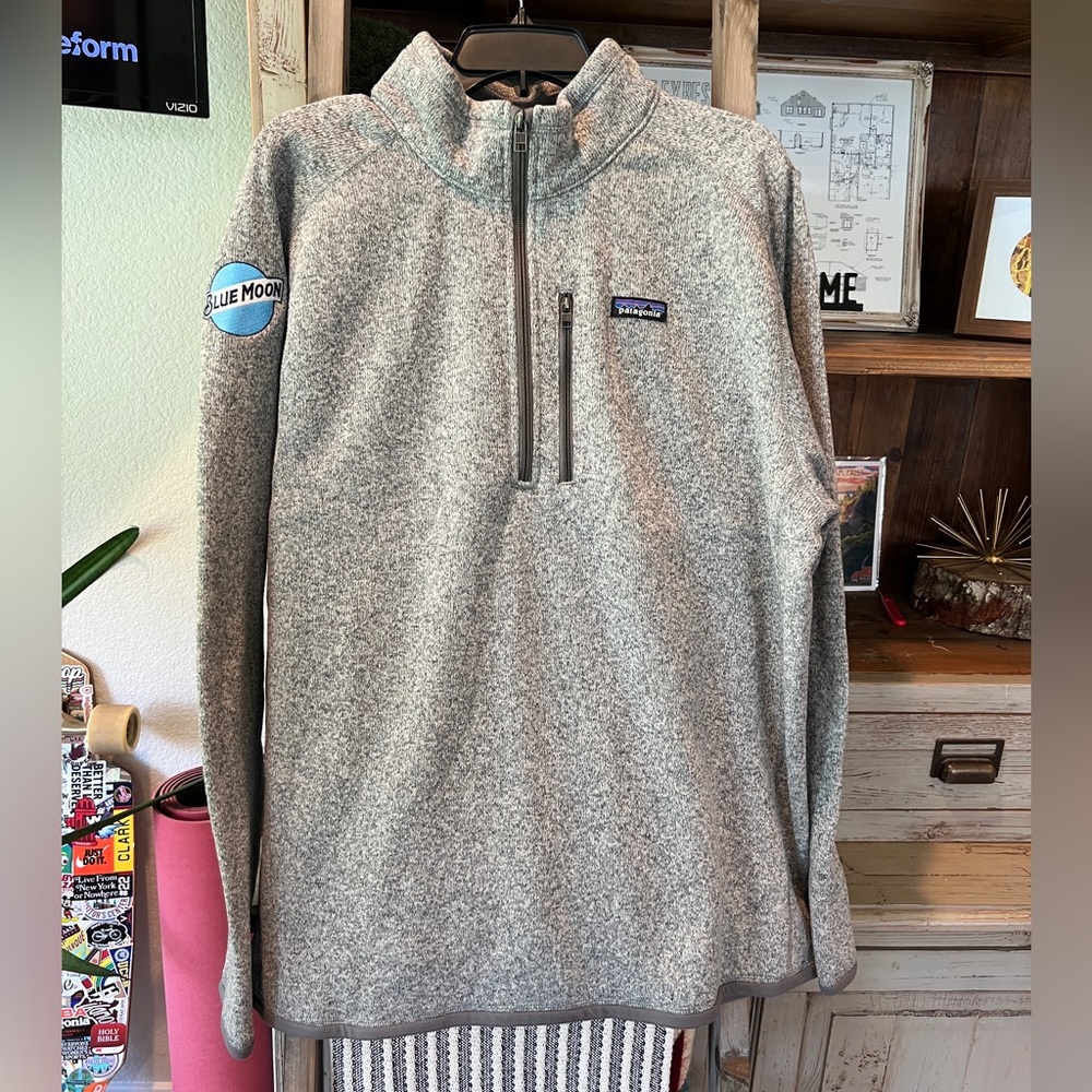 Patagonia men’s Better Sweater 1/4 zip x Blue Moon jacket size XXL